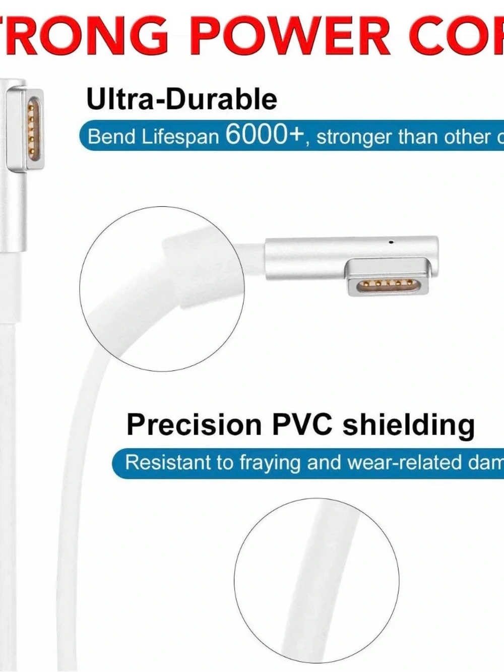 Universal White Tablet Power Adapter with Magnetic Connector